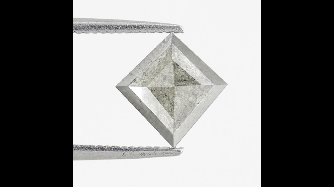 1.21 CT Natural Grey Black Color Diamond Kite Shape Diamond 9.2 x 8.9 x 2.6 MM Loose Natural