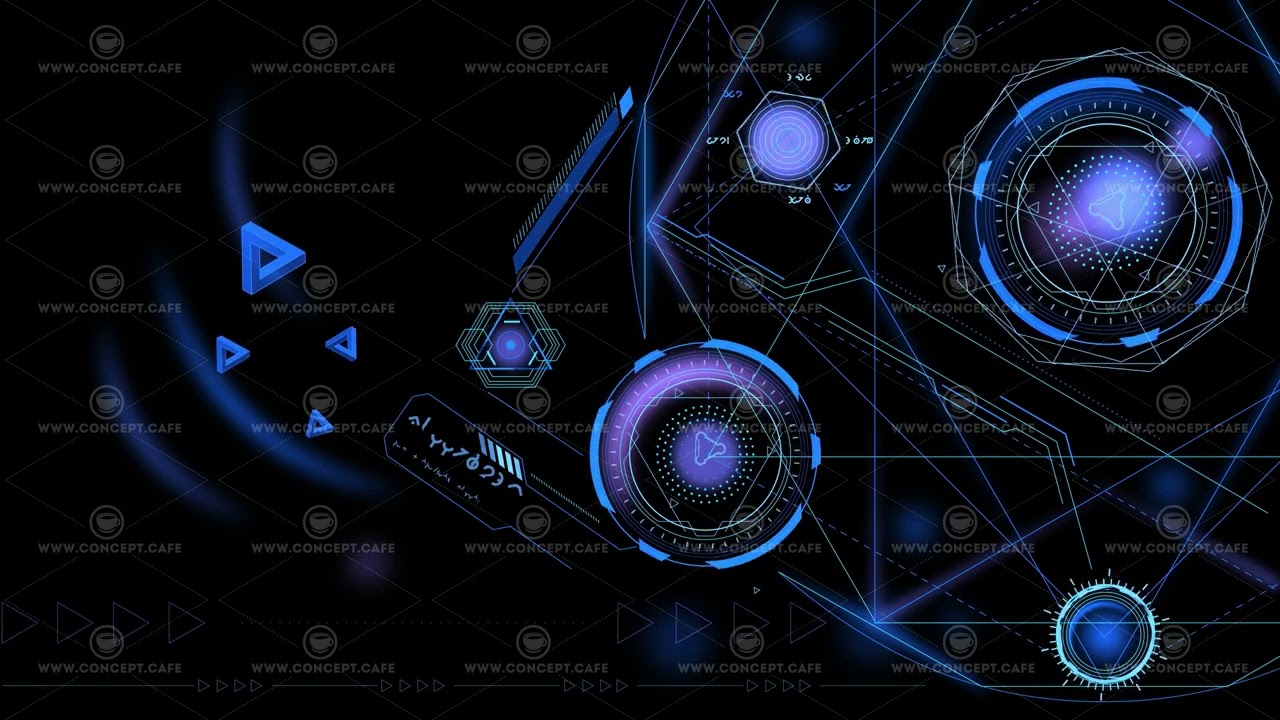Animation of abstract infographic elements