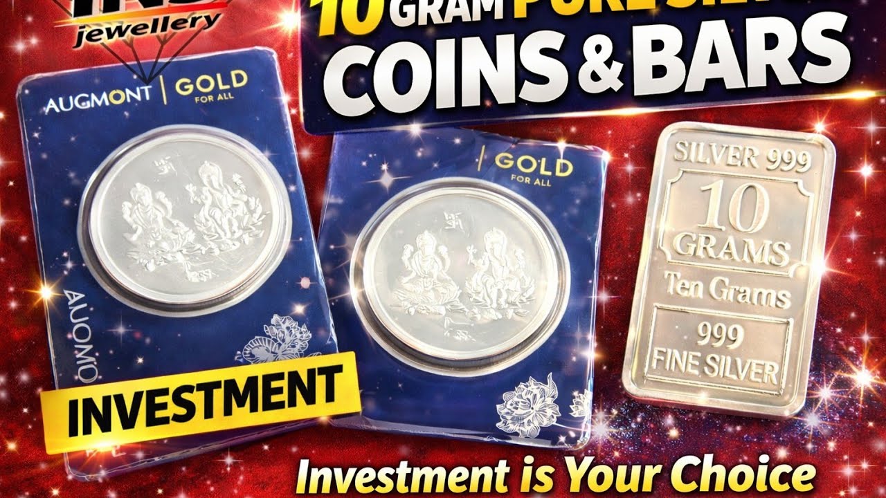 10 Gram Pure Silver Coins & Bars 🪙 | 999 Silver Collection | Investment or Gift? | INS Jewellery