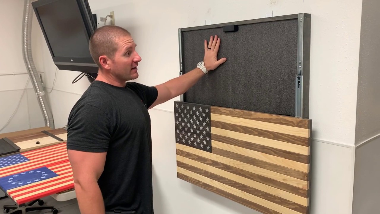 Stained Allegiance Slider Cabinet Wall Installation