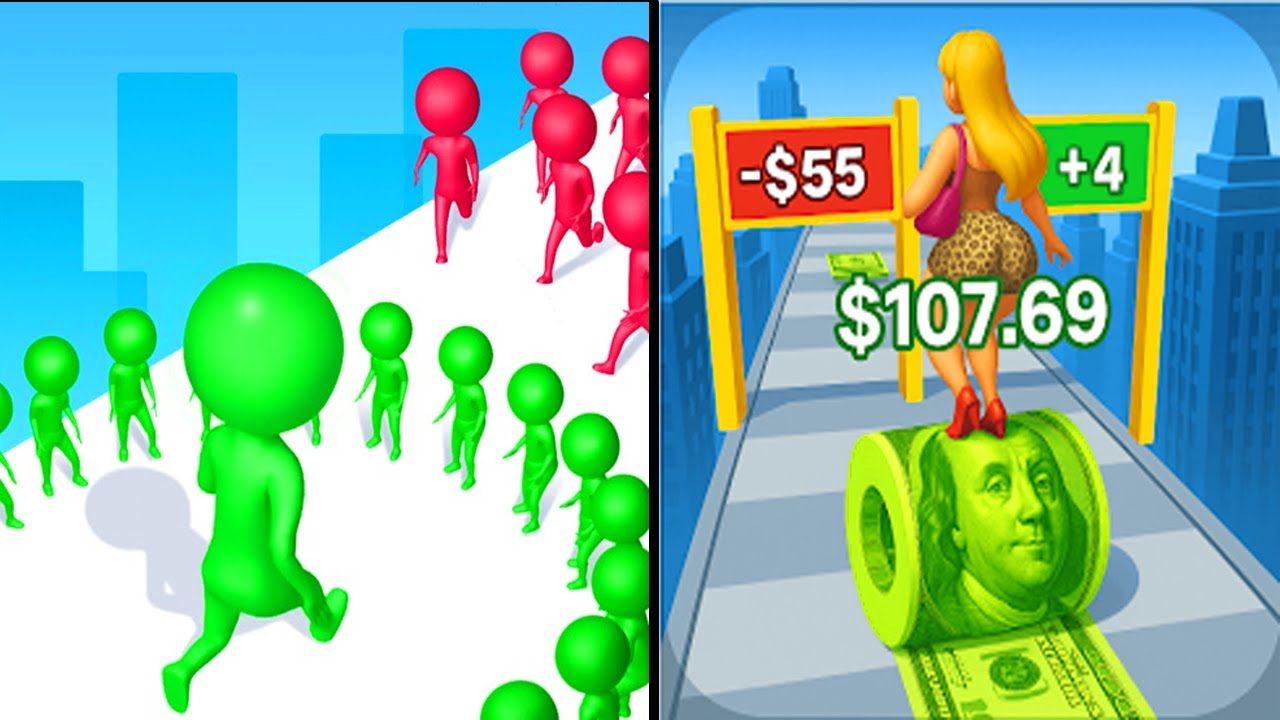 Money Run vs Circles Run 😱 All Levels Unlocked!