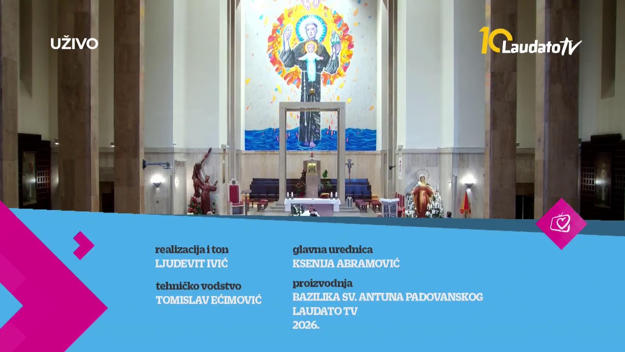 [UŽIVO] Sveta Misa iz bazilike sv. Ante Padovanskog na Svetom Duhu