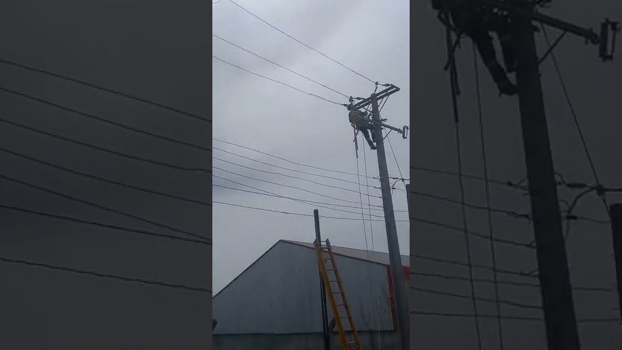 instalación de tierras en Media tensión con sistema de acceso en trepadoras
