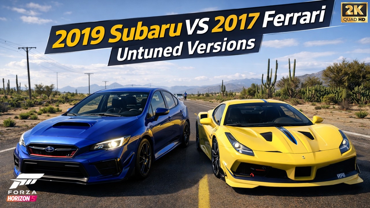 2019 Subaru VS 2017 Ferrari – Untuned Showdown! Ferrari TOO Fast?!