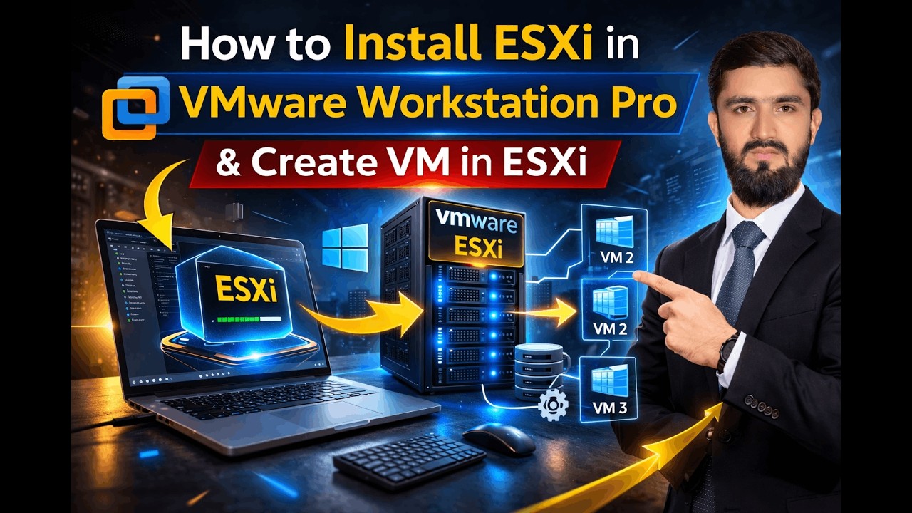 How to install and configure VMware ESXi on VMware Workstation | Create VM in ESXi step by step