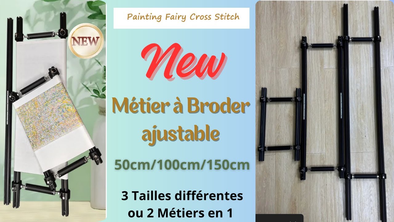Unboxing @Painting fairy cross-stitch -- Métier à Broder ajustable (3 Tailles ou 2 en 1) + Test