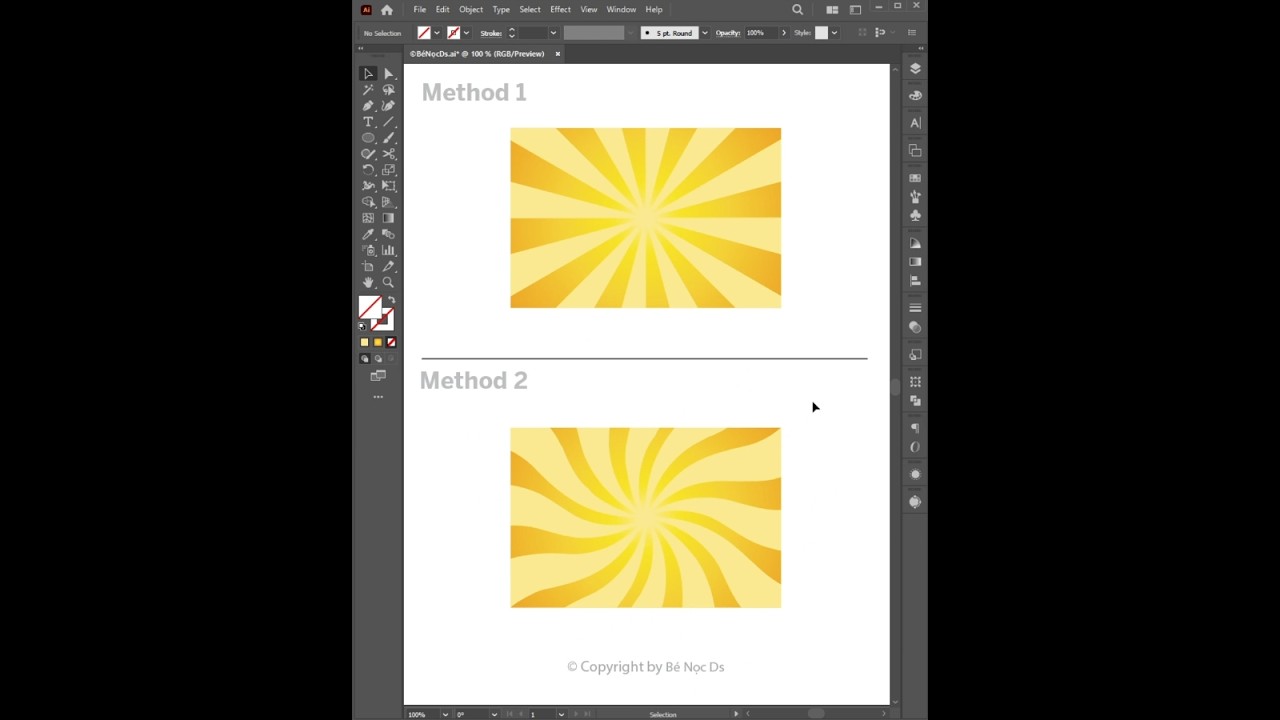 2 Tips create Light Ray Vector in Background #benocds #illustratortips #illustrator #lightrays