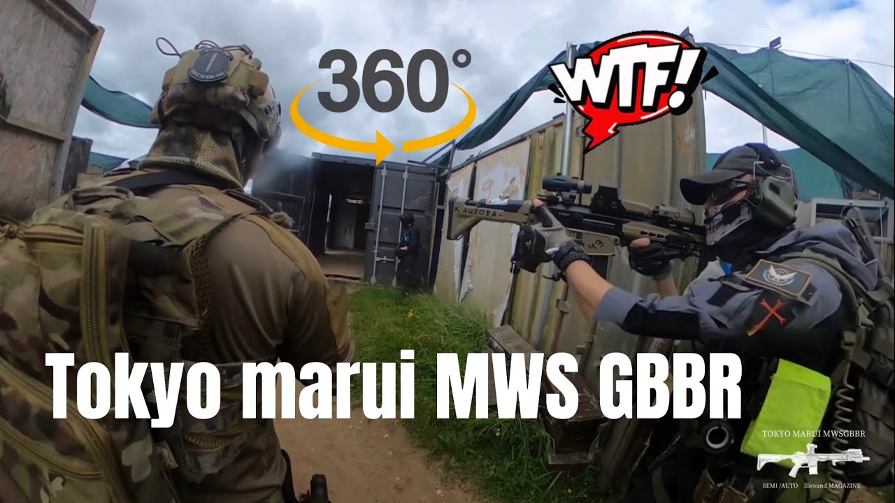 Airsoft GBBR (TM MWS)gameplay with 360camera