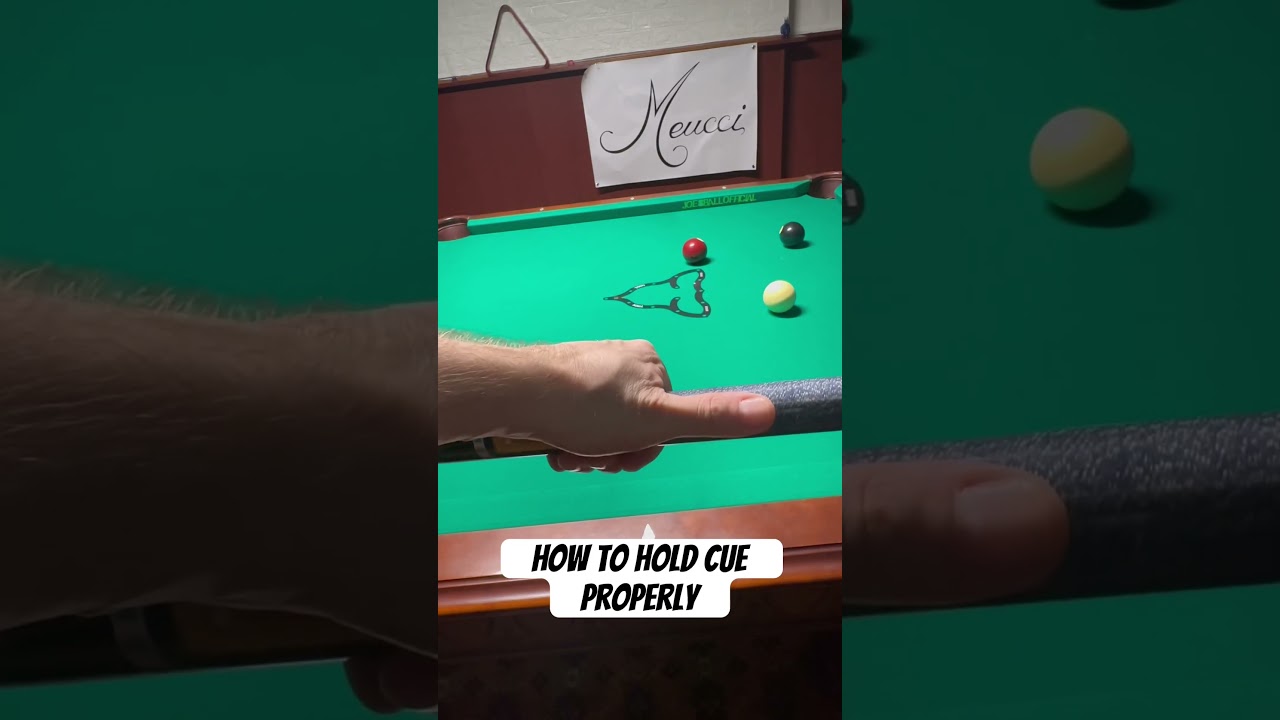 How to hold cue stick properly #billiards #cue #pooltable