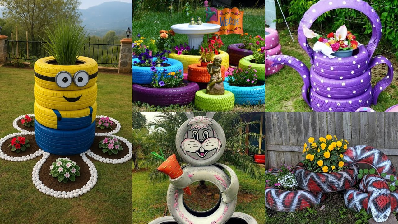 DIY Tire Crafts That Transform Your Yard Instantly!