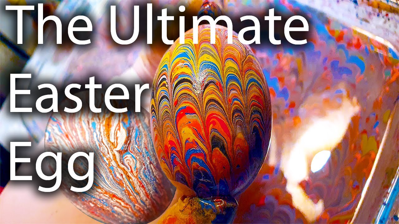 Acrylic Water Marbling on Easter Eggs - Novel Egg Decoration