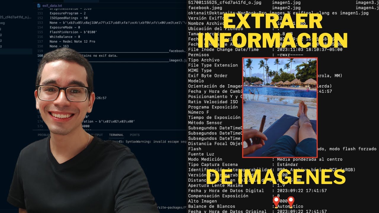 Extraer METADATOS de fotos usando PYTHON y EXIFTOOL
