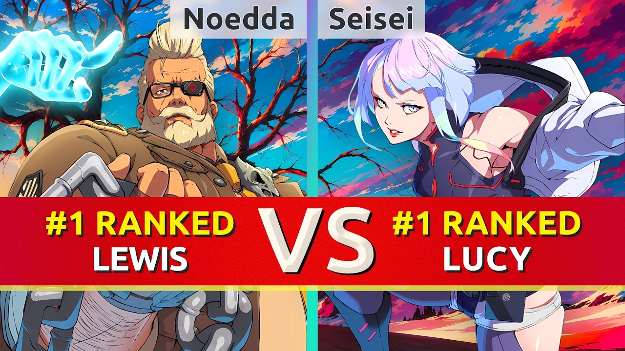 GGST ▰ Noedda (#1 Ranked Goldlewis) vs Seisei (#1 Ranked Lucy). High Level Gameplay