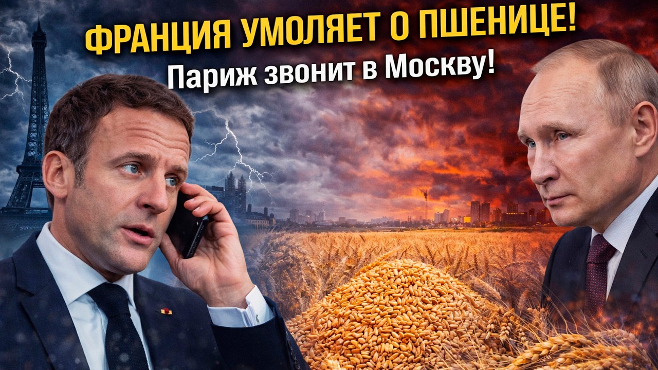 ФРАНЦИЯ УМОЛЯЕТ О ПШЕНИЦЕ! Россия перекрыла зерно -  Париж звонит в Москву!