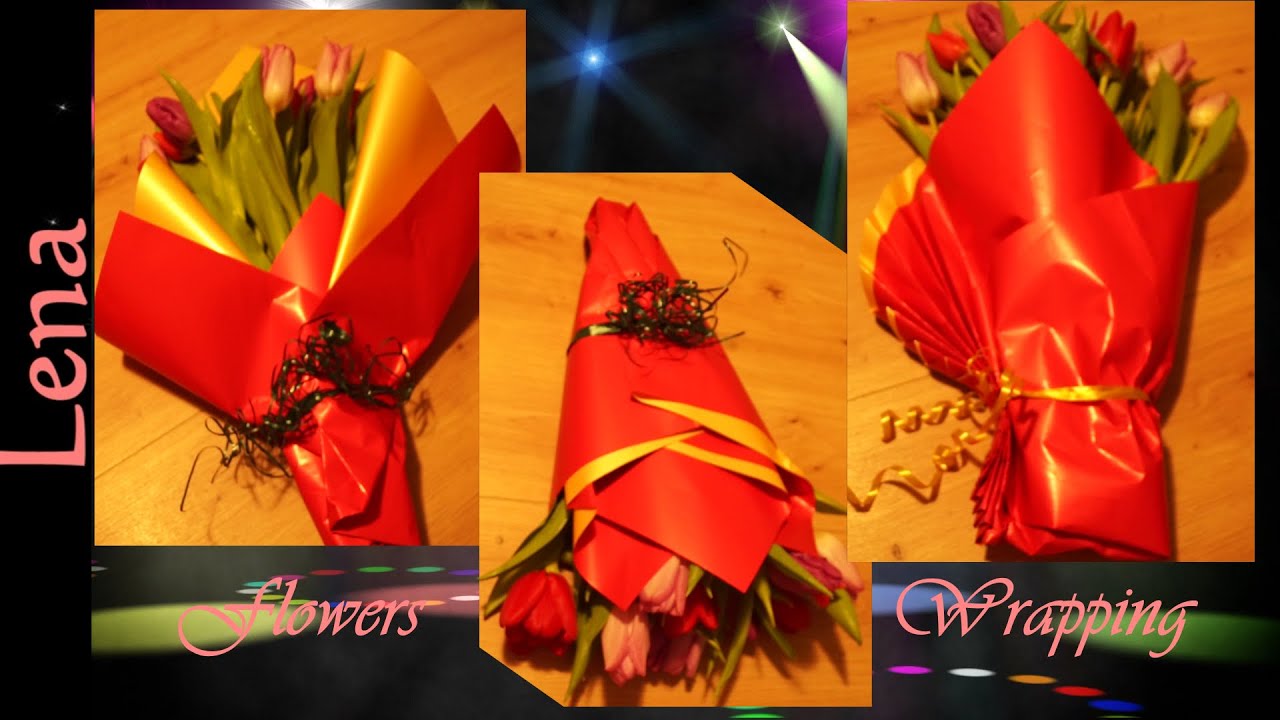 Blumenstrau&szlig; DIY 🌷3 Arten Blumen zu verpacken -1 sheet 3 way to wrap flower-Geschenk einpacken