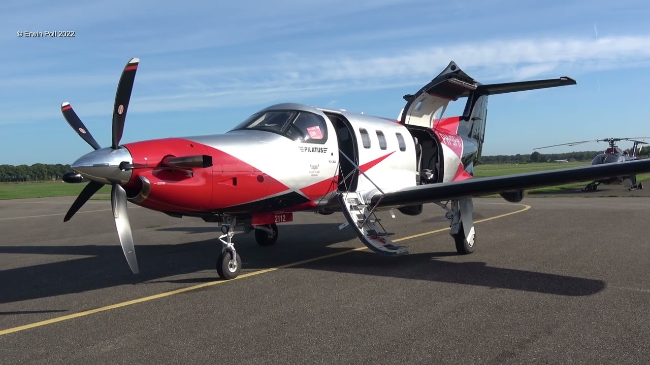 Pilatus PC-12/47E NGX PH-SFH Silver Flight & Inside look Teuge Airport 3 Okt 2022