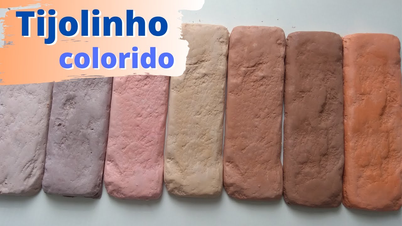 como fazer tijolinho colorido...passo a passo.