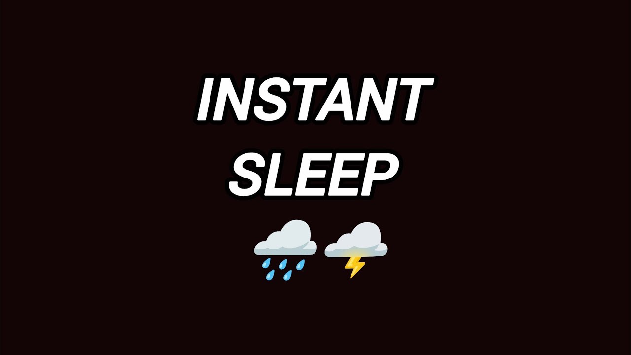 Rain and Thunder Sounds for Deep Sleep ⛈️🌧️ | Relaxation & Stress Relief | Black Screen