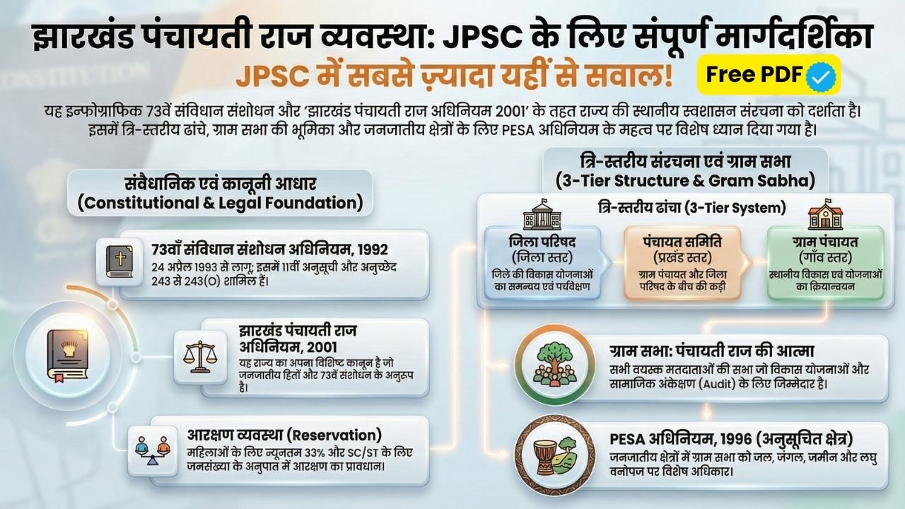 झारखंड पंचायती राज व्यवस्था | Jharkhand Panchayati Raj System | JPSC Complete Lecture I JharGS Hub