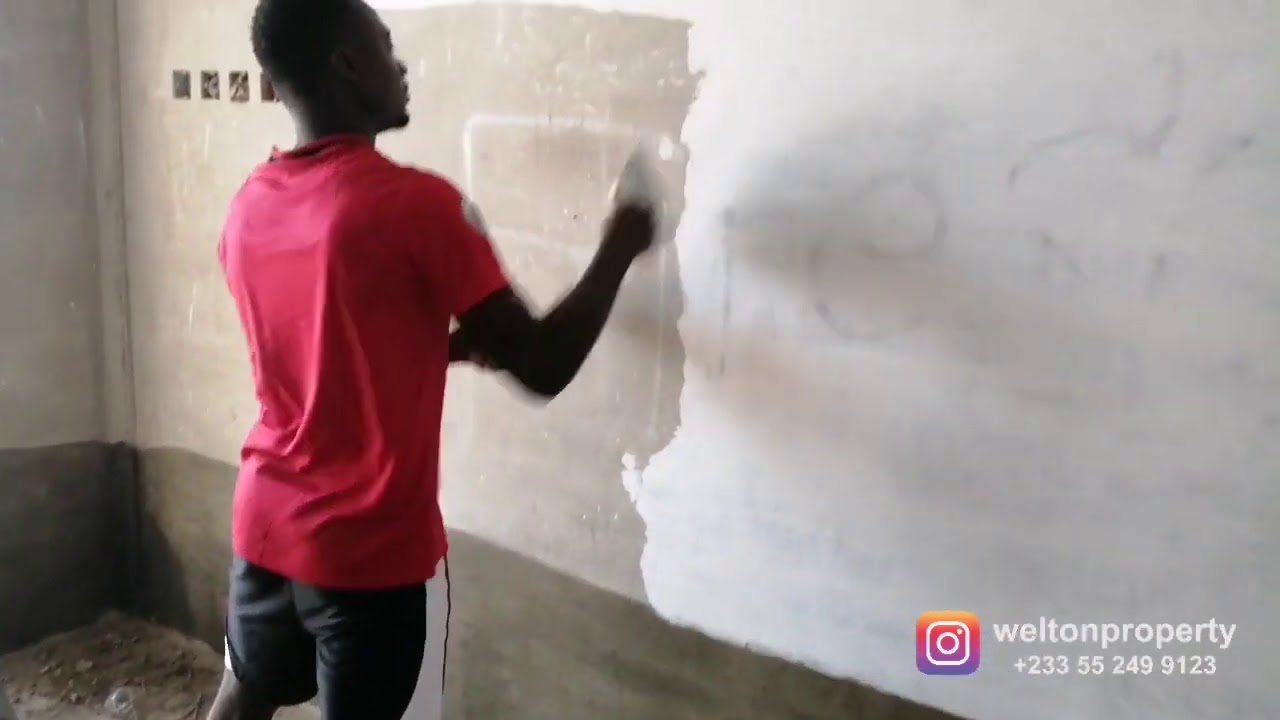 Waterproof Primer on Lower End Walls (Building in Ghana)