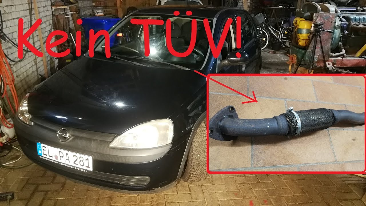 Auspuff kaputt? // Schnelle und günstige Reparatur // Opel Corsa C Flexrohr Wechseln