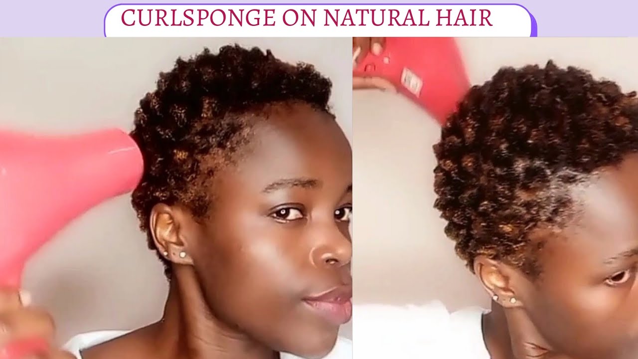 USING CURL SPONGE ON A NATURAL HAIR | FLAT SIDE Vs TEXTURED SIDE