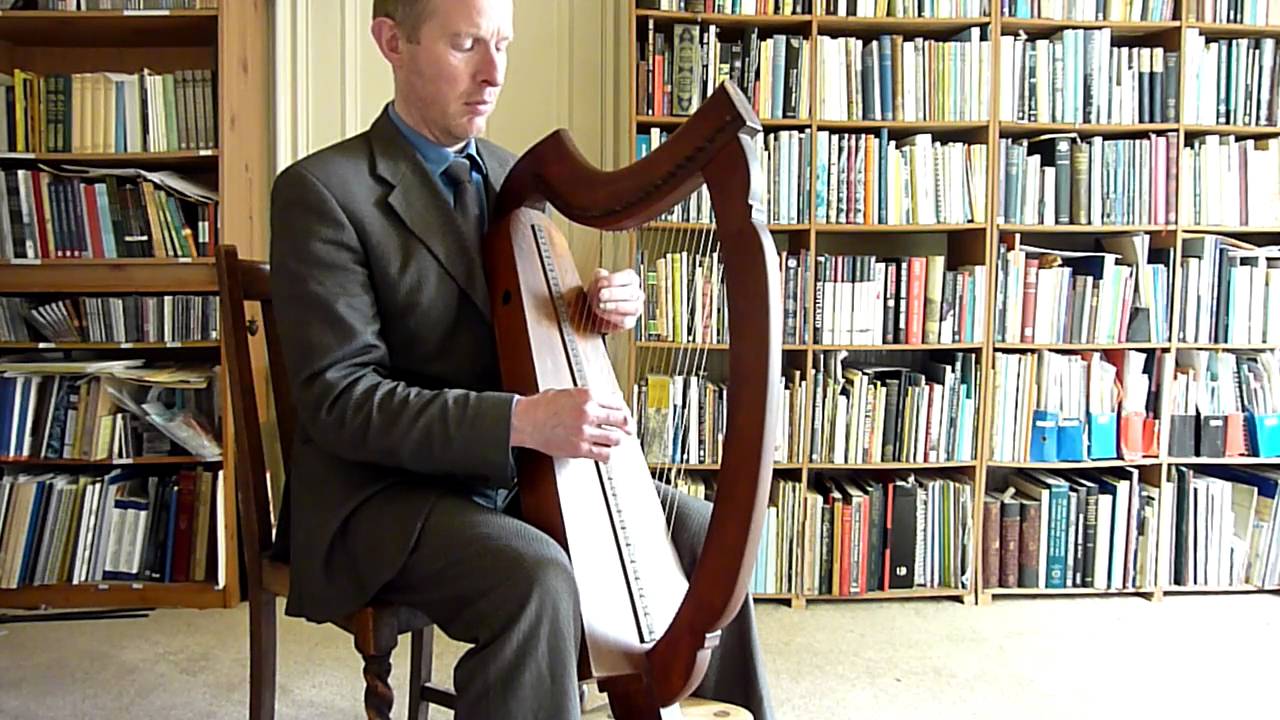 Arnold Dolmetsch 10: antique clarsach or wire-strung harp.