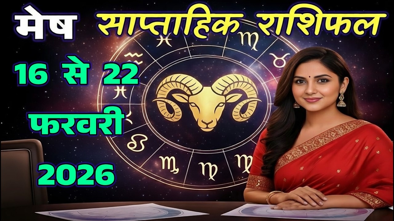 मेष  राशि 16 से 22 फ़रवरी साप्ताहिक राशिफल |  Mesh Saptahik Rashifal #AriesHoroscope
