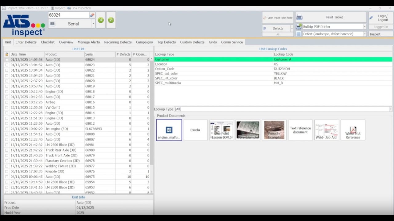 ATS Inspect Demo  Data Collect 1