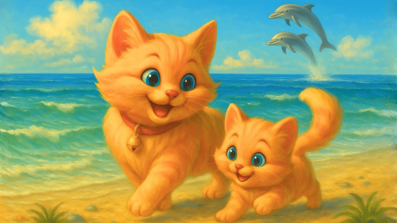 A Mother’s Love: The Cat Teaching Her Kitten Courage and Gratitude