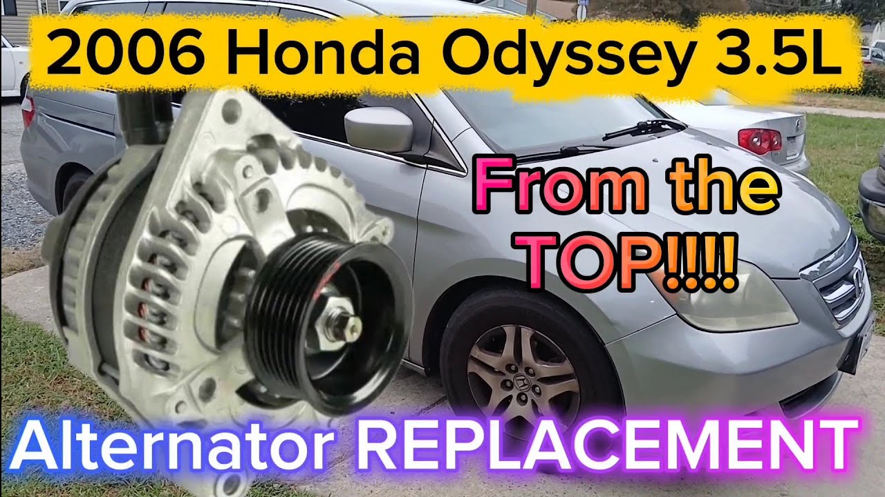 2005-2010(3rd generation) Honda odyssey 3.5L Alternator REPLACEMENT from the TOP. 