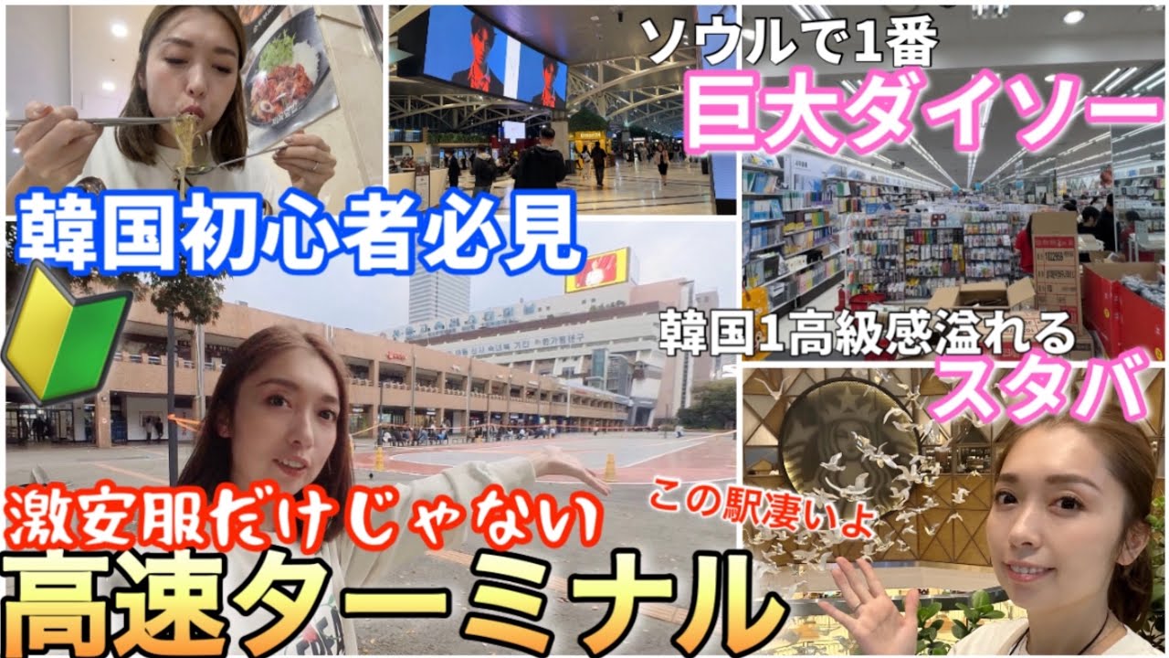 【韓国旅行】gotomall行くだけじゃもったいない！初心者さん必見😎高速ターミナル駅には、良い店いっぱい！🩷オリーブヤング/nobrand/ダイソー/スタバ/ショッピング