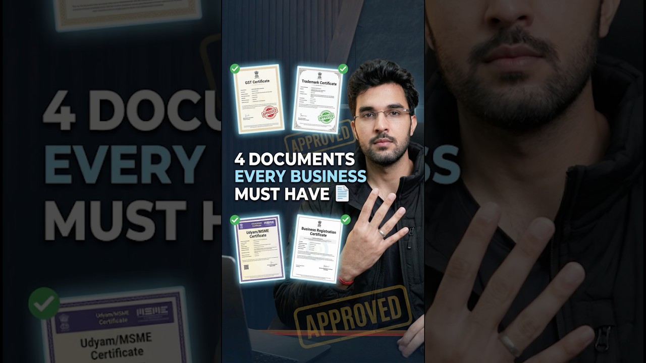4 Documents Every Business Must Have? #finance #money #business #gkindia #basicgyaan
