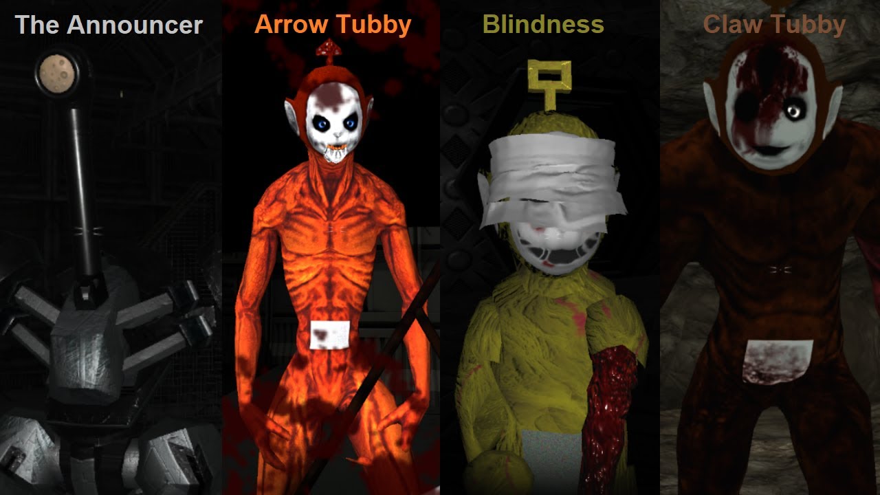 Slendytubbies: Firework | The Announcer, Arrow Tubby, Blindness & Claw Tubby