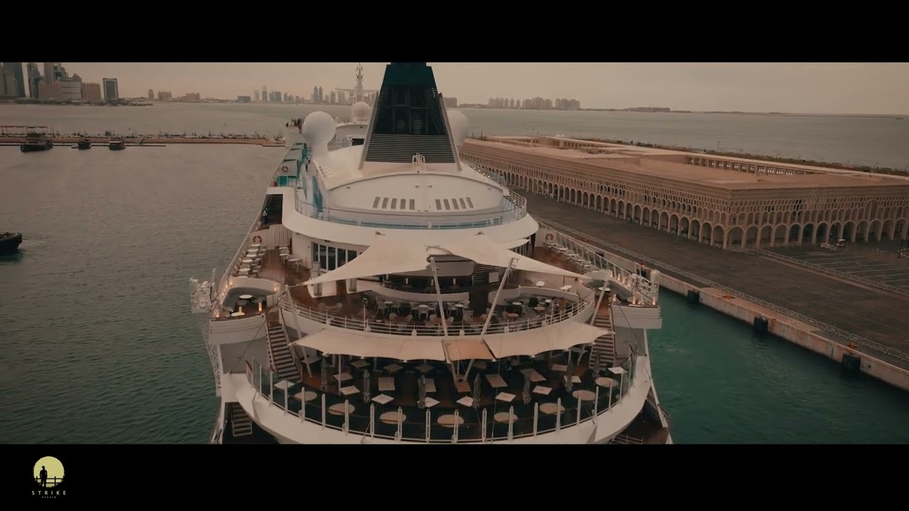 CELESTYAL DISCOVERY ARRIVAL IN DOHA QATAR - DRONE VIDEO