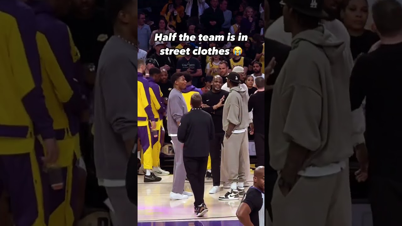 Lakers whole starting lineup in street clothes for Lakers Vs Bucks #Lakers #nba
