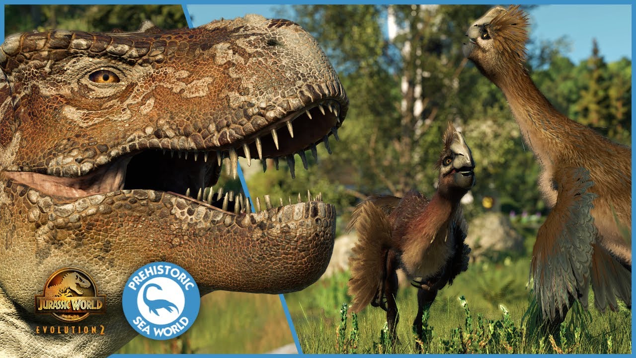 Tarbosaurus Hill & Gigantraptor Swamp | Prehistoric Sea World | Jurassic World Evolution 2