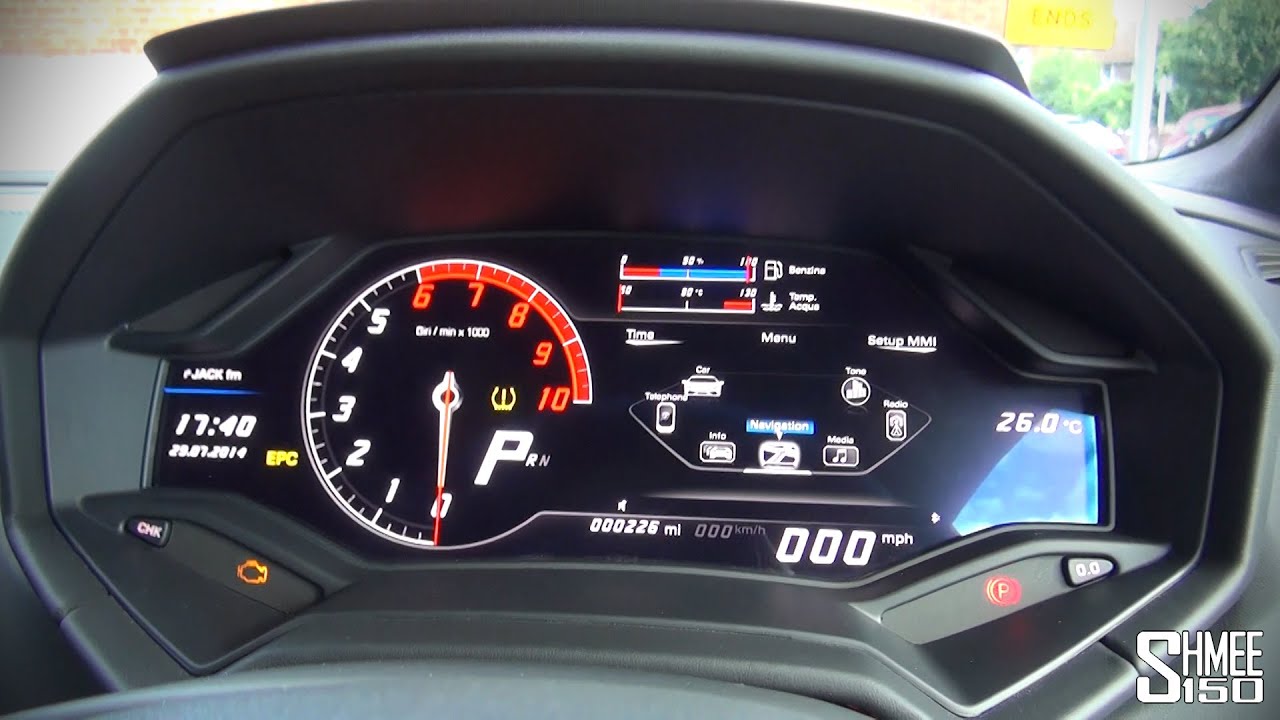 Lamborghini Huracan LP610-4 - Dashboard Display Tour