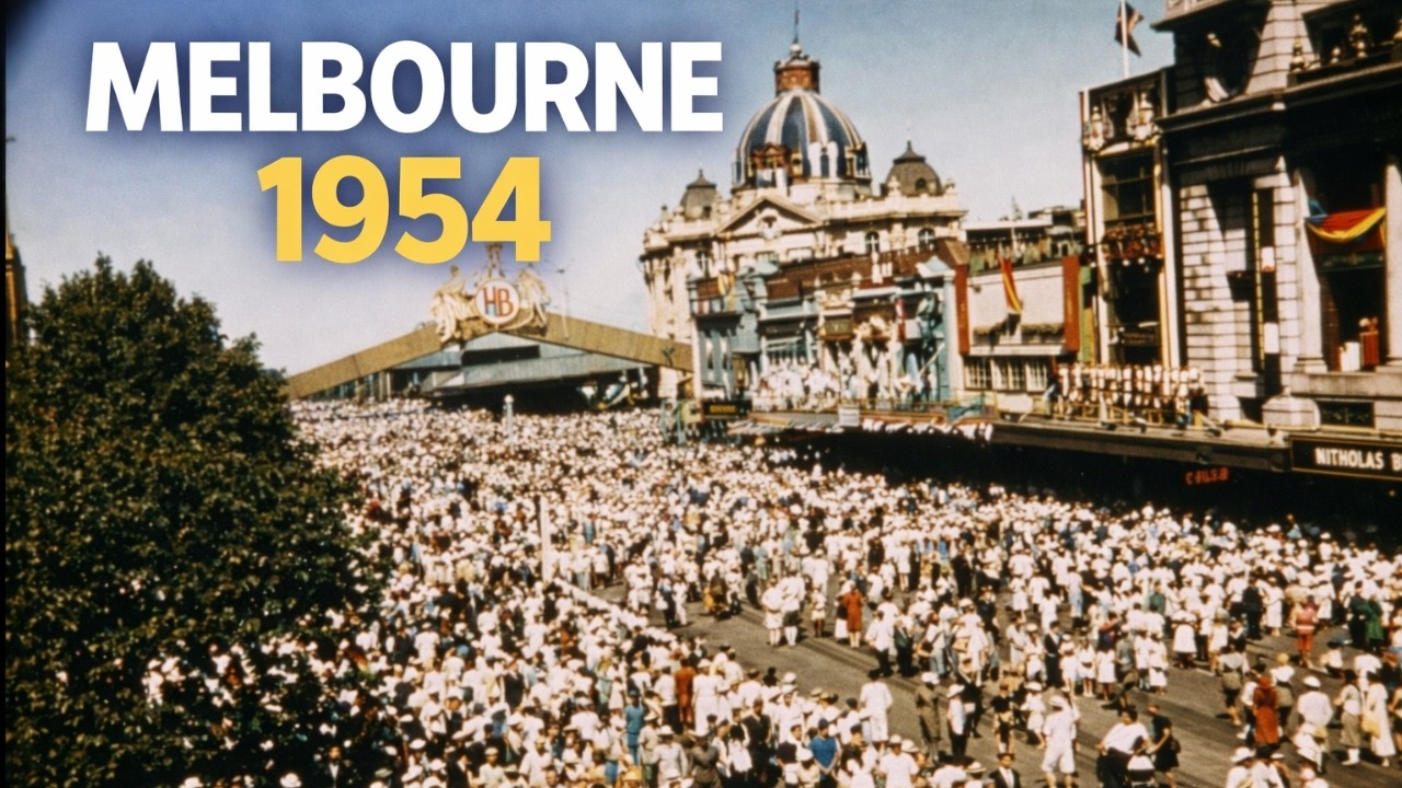 Australia Welcomes the Queen 🇦🇺 The 1954 Royal Pageant in Melbourne (Rare Colour Film)