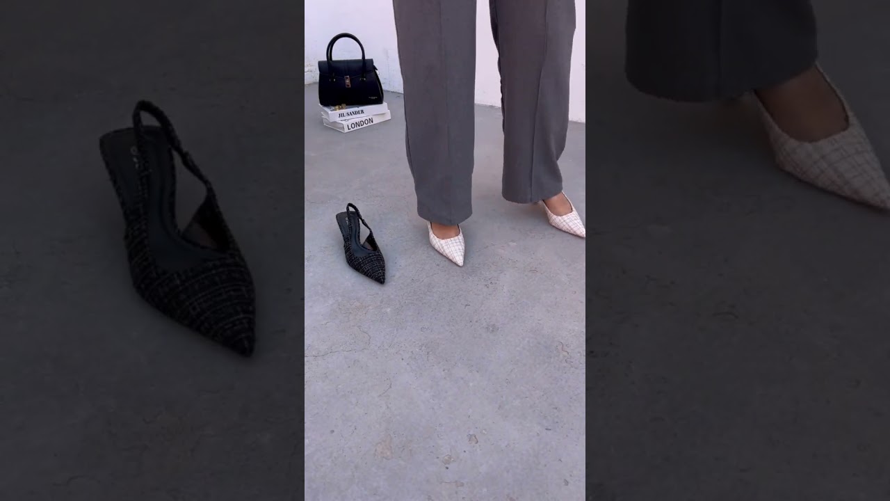 Les escarpins en tweed #maroc #shoes #chaussuresfemme #fashion #ootd #heels #shortvideo #boots