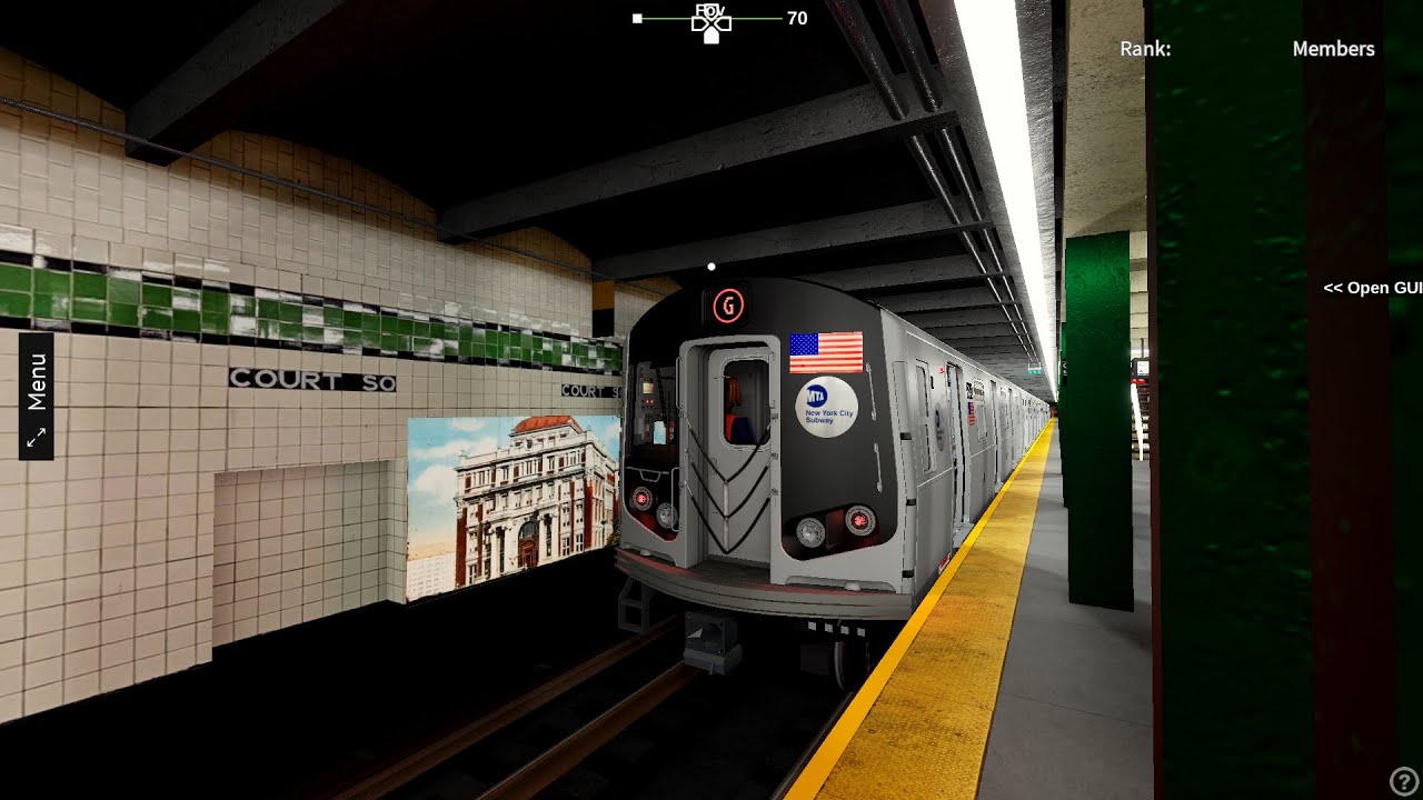 Crosstown R160 G Train run to Court Square 