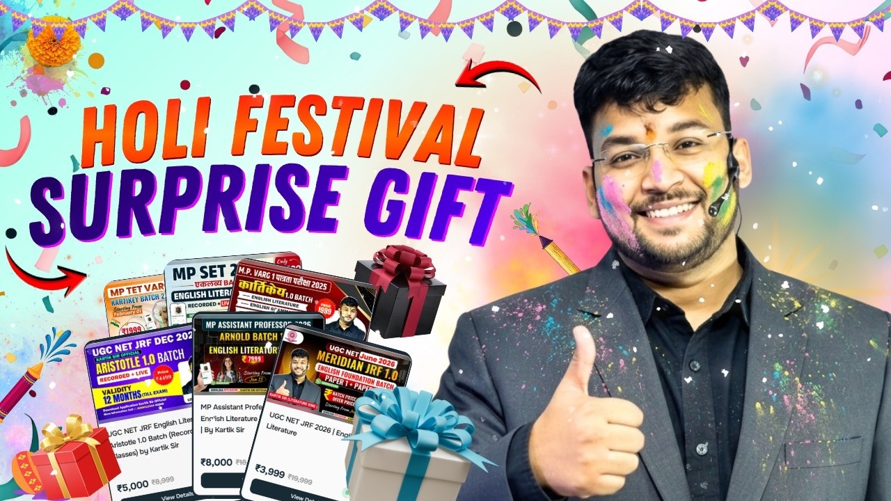 HOLI GIFTS & SURPRISES | MP SET CUT OFF | MP ASSISTANT PROFESSOR | UGC NET BATCH | KARTIK GUPTA