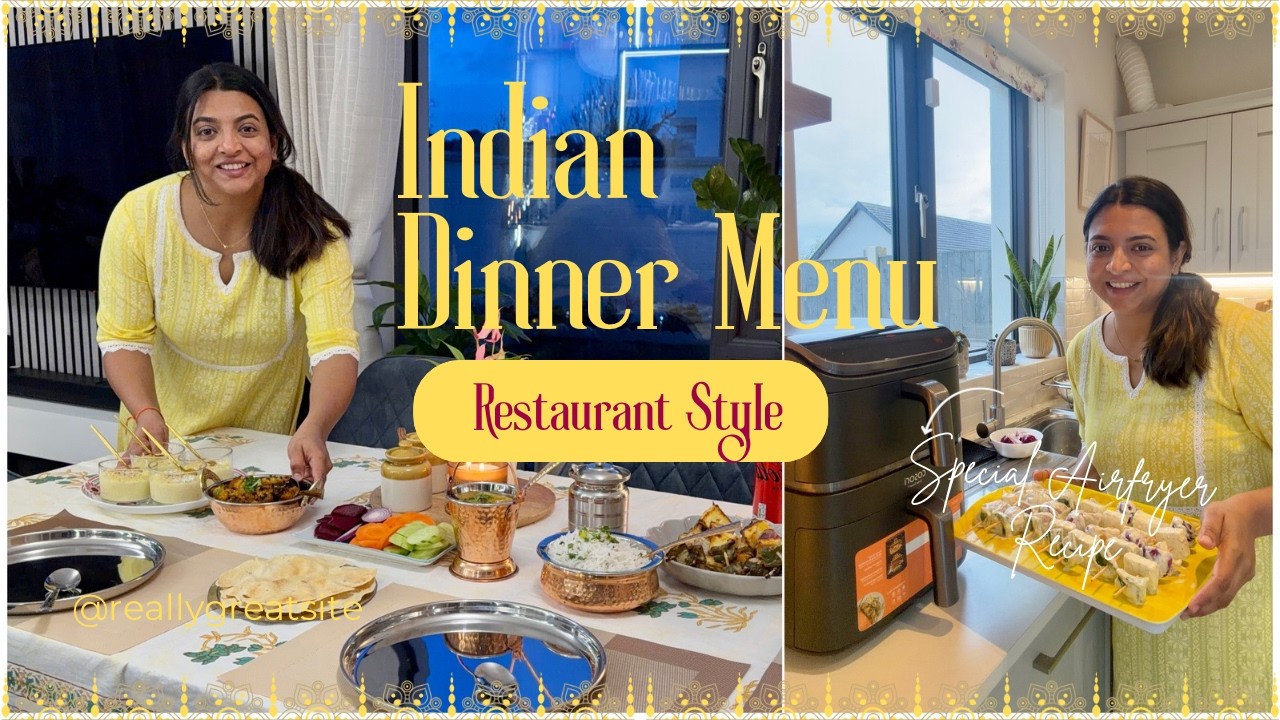 Indian Dinner Menu| Restaurant Style Guest Menu with Cosori Turbo Tower| Tikka, Dal, Rice & Phirni