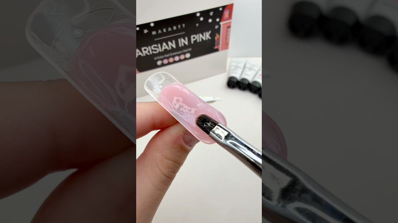 Урок по нанесению полигеля Makartt Parisian Pink 💕 Набор для маникюра Dual Forms! #ногти #дизайнн...