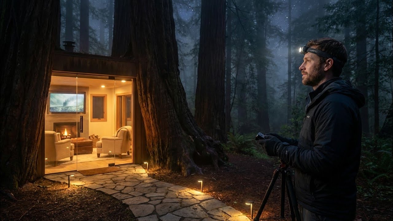 Building a house in the forest (ASMR)- This man built a mini house inside a tree trunk by himself