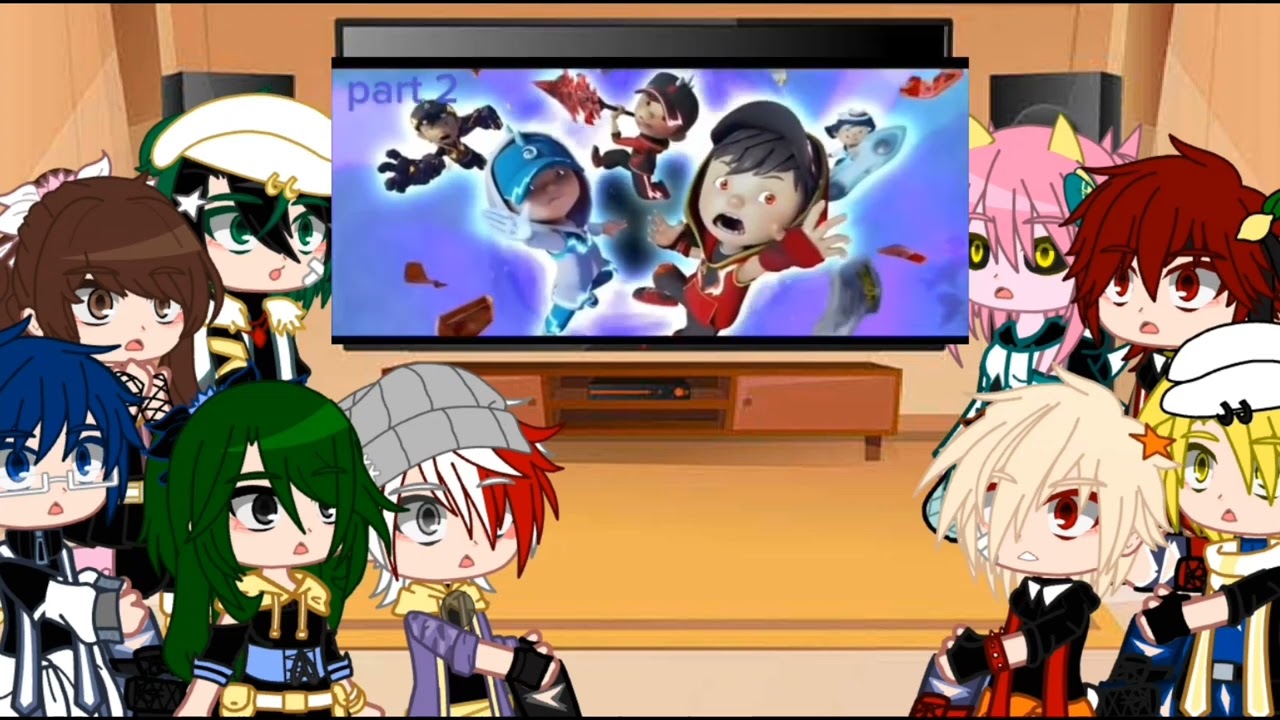 My MHA AU react to Boboiboy vs Borara || Boboiboy x Mha crossover || My AU