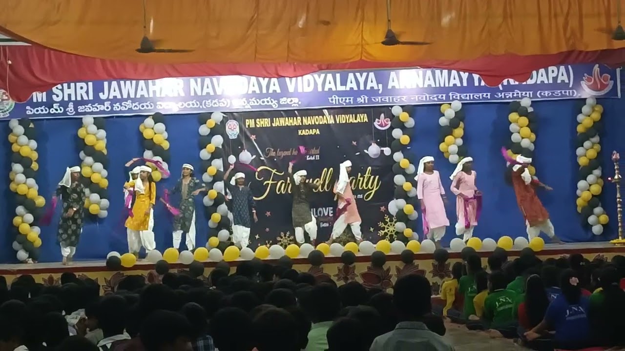 JNV Kadapa XII Class Farewell 7 class Girls Dance performing 05-02-2026 Thursday