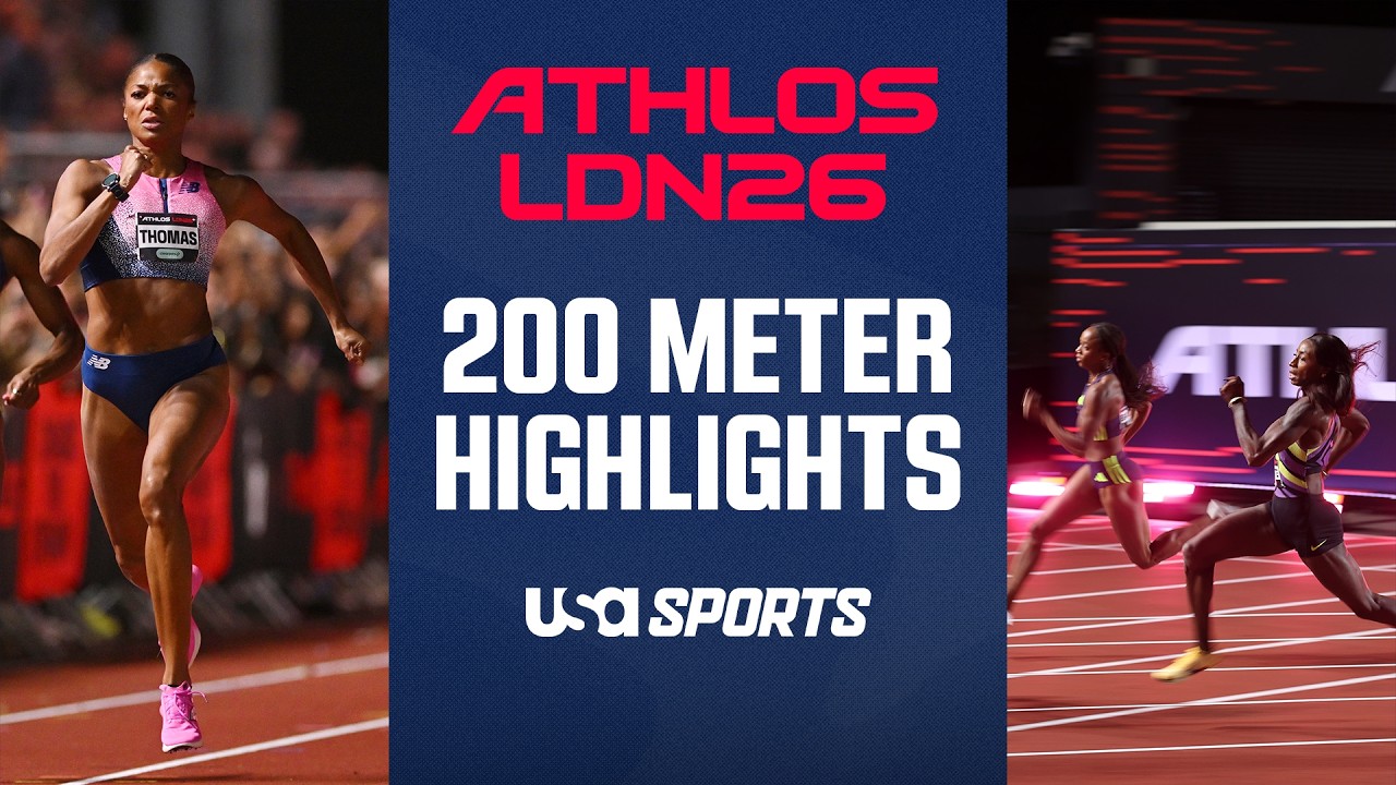 Лучшие моменты забега на 200 метров, Athlos London | USA SPORTS