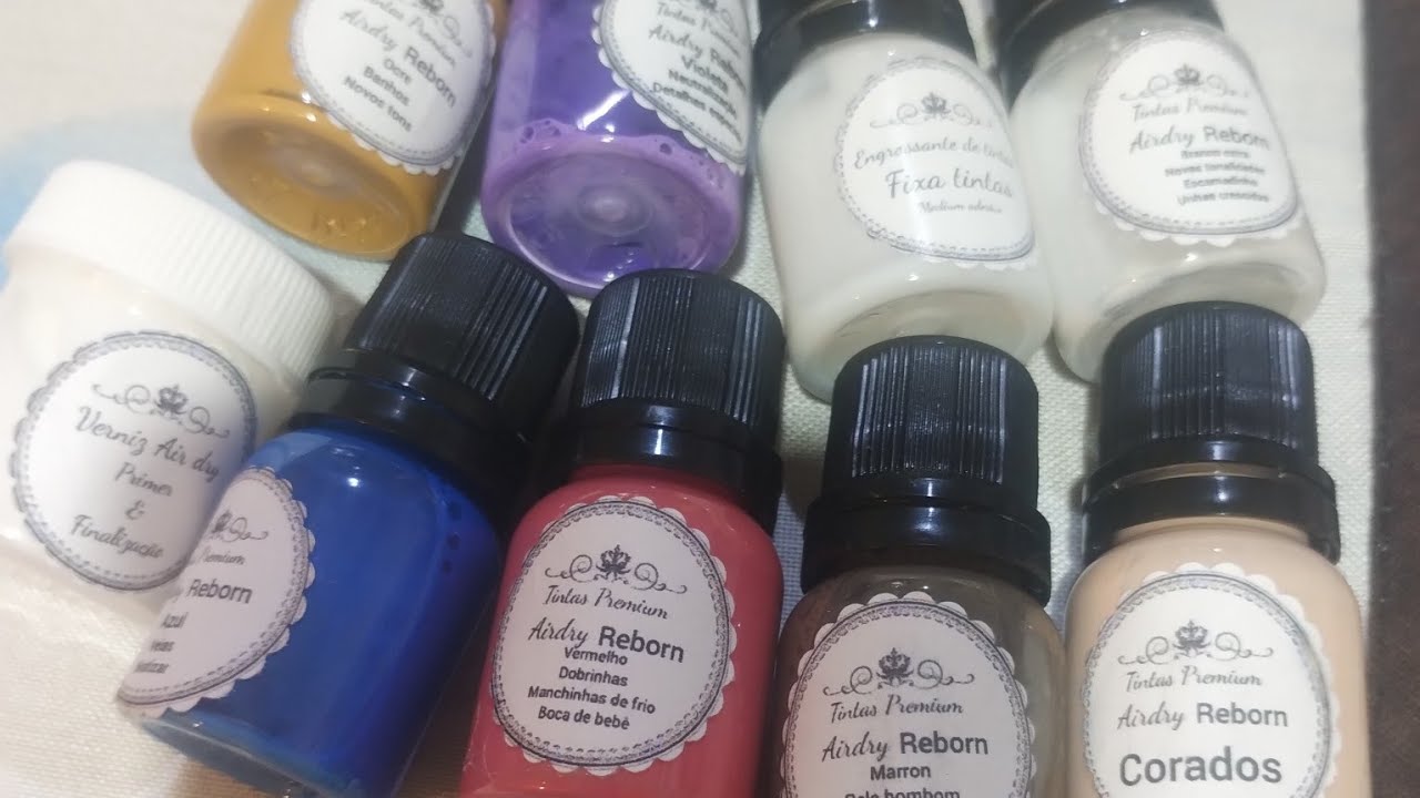 Tintas Air dry para pintar bebê reborn !