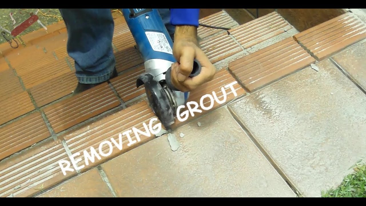 Satisfying Work: grout removal with angle-grinder